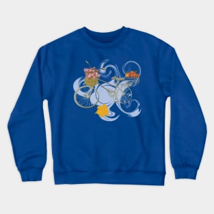 Bicycle walk in the fall Crewneck Sweatshirt